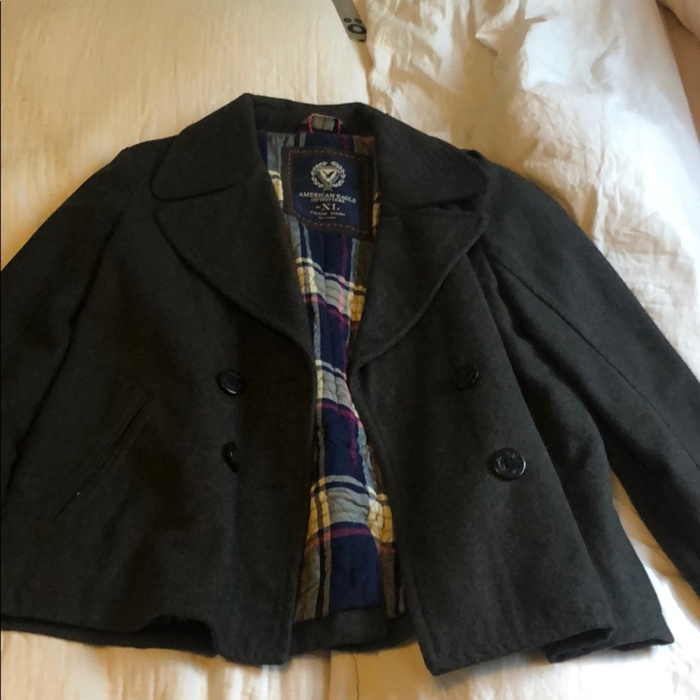 Gray pea coat